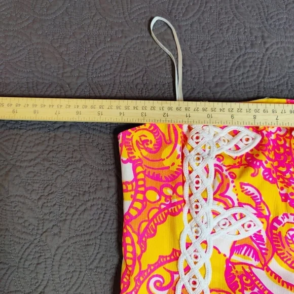 Lilly Pulitzer Tensy Dress Strapless Sea  & Be Seen Mini Size 2 Resortwear - Picture 11 of 15